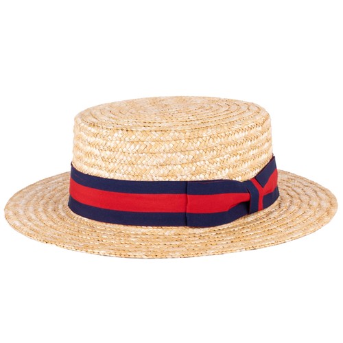 Classic straw boater - straw, hat