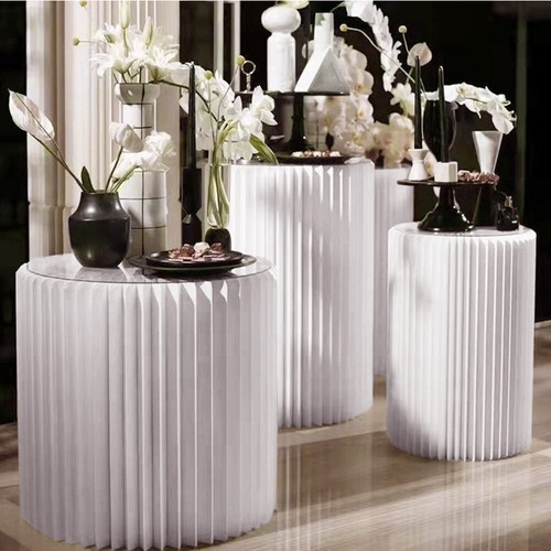 Round cylinder plinth pedestal - round,