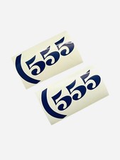 Subaru 555 STICKERS X2 100mm DECALS FOR WRX WRC STI PRODRIVE IMPREZA Blue