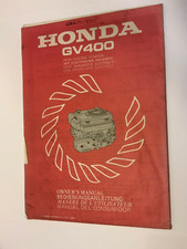 honda GV400 (with electric starter) instructions only booklet 1980 printed Japan