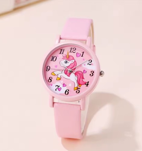 Pink unicorn kids watch - pink, pu