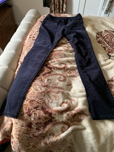 Ladies navy fine cut cords - cut, 8