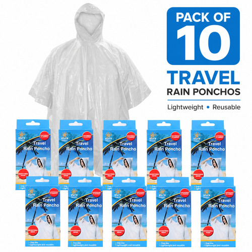 Rain ponchos pack travel - 10,
