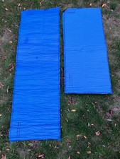Two x 3 season camper multi mats. Full and half length. Blue/grey