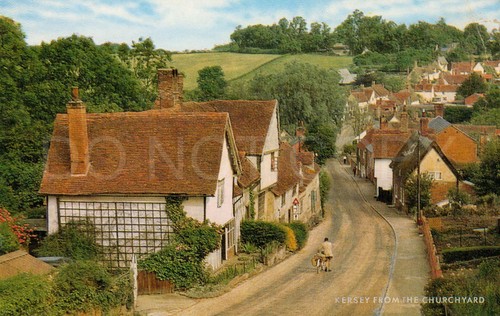 Kersey suffolk village salmon - village,