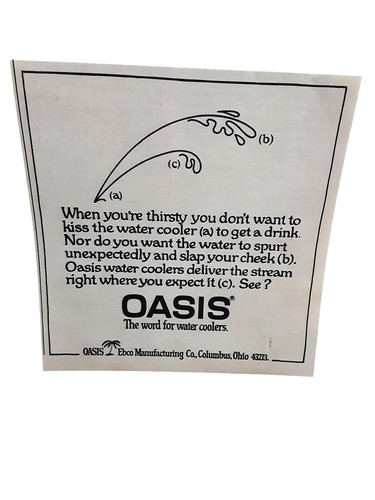 1974 oasis water - 1974, cooler