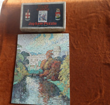 Chad Valley hand cut wood jigsaw puzzle Warwick castle GWR COMPLETE 150 pc