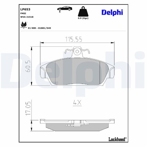 Disc brake pad set - disc,