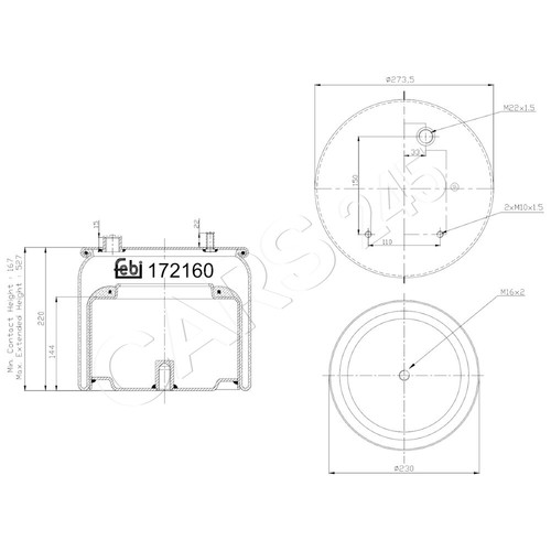 Febi air suspension - suspension, spring