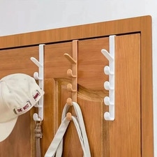 new Plastic Hat Hook Rack Over The Door Bedroom Door Hanger Clothe Bag Hanging