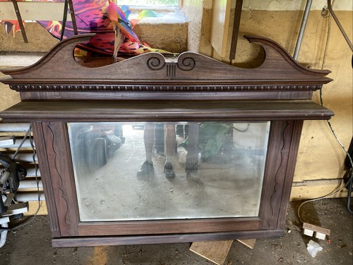 Antique wooden fireplace - wooden,
