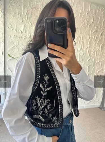 Zara black gold - gold, embroidered