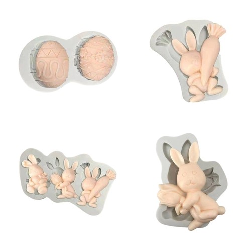 Easter egg bunny silicone - easter,