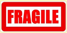 Fragile Stickers / Fragile Labels. Small or large size, multiple pack sizes.