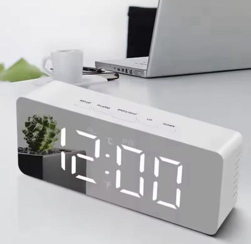 Mirrored led digital alarm - mirrored,