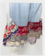 Upcycled Clothing Jeans Capri