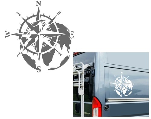 Compass sticker wind rose car - compass,