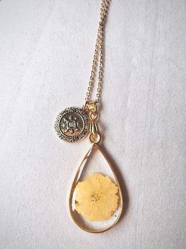 Pressed flower necklace - necklace, |