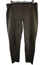 ZARA BASIC Brown Faux Suede Trousers size XL Womens Casual Outdoors Outerwear