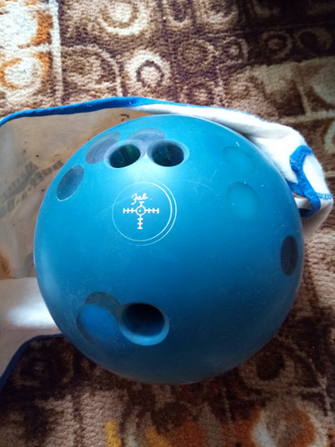 Blue drilled ten - drilled, bowling