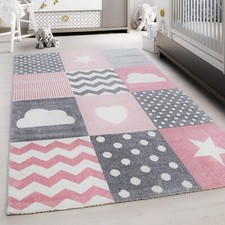 Star Nursery Rug Kids Bedroom Rug Large Small Circle Childrens Carpet Playroom