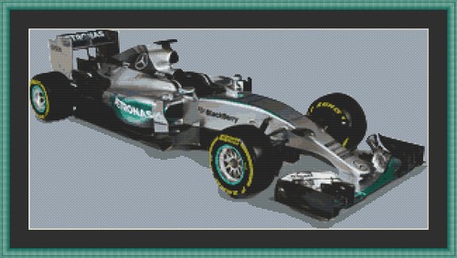 Mercedes car cross stitch - mercedes,