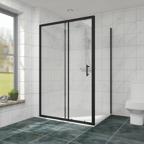 Sliding shower door enclosure - shower,