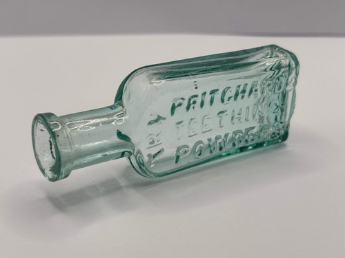 Old aqua glass advertising