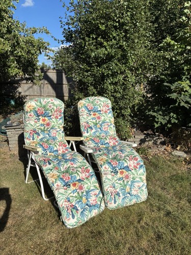 1990s vintage sunloungers with - sunloungers,