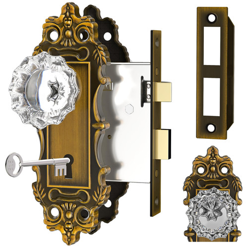 Ceymio gold door - gold, knobs