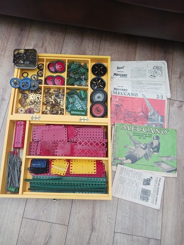 Vintage meccano wooden box - vintage, in