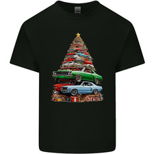 Muscle Car Christmas Tree Xmas Classic Kids T-Shirt Childrens