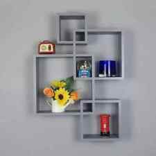 Floating Wall Shelves Square 4 Multi Levels Display Storage Shelf Home Office