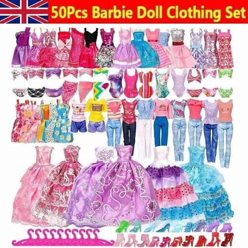 50pcs barbie doll clothes - 32-50pcs,