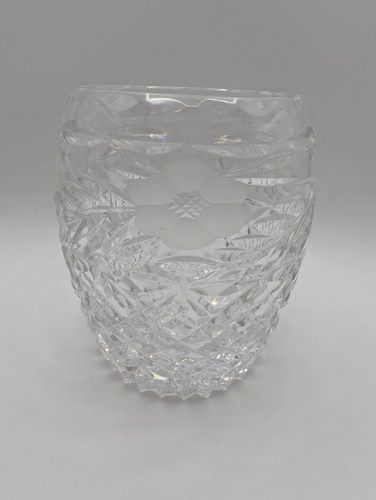 Tutbury crystal barrel vase - crystal,