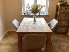 Solid Oak Dining Table And 4