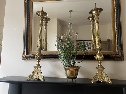Pair altar candlesticks - pair,