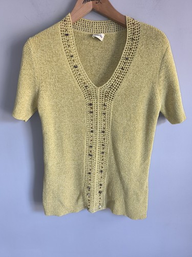 Viyella lime green - viyella, beaded