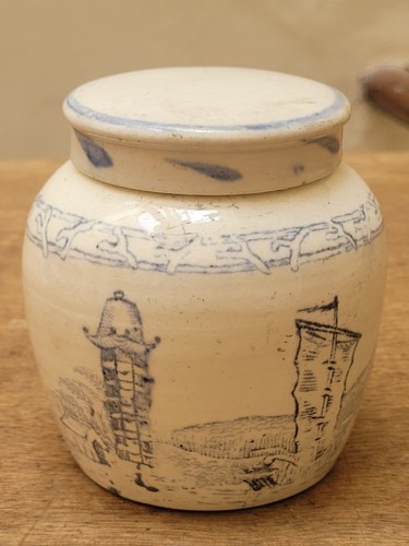 Blue and white glaze - and,