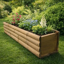 Wooden planter trough garden - planter,