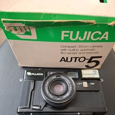  FUJI Fujica Auto 5 35mm  film camera with 38mm f2.8 lens. With Box and Manual