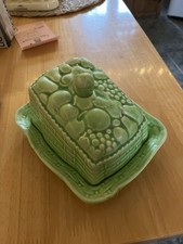 Antique Green Ceramic Cheese