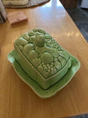 Antique green ceramic - antique, cheese