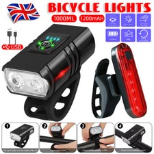 2PCS Mountain Bike Lights USB
