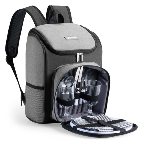 Person picnic backpack grey - person,