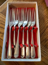 Box of 6 Vintage Viners EPNS Super A Dessert Forks