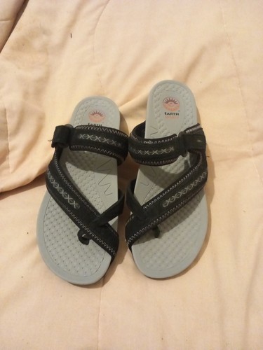 Ladies pre owned black - black, sandals