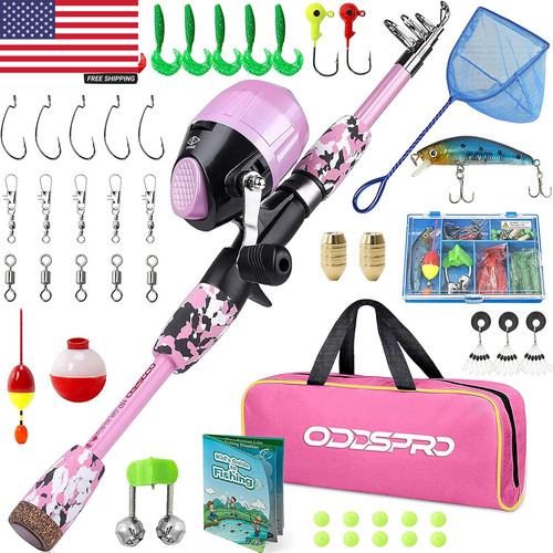 Kids fishing pole - fishing, pink