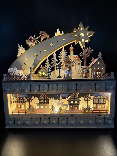 Wooden light christmas - light, up