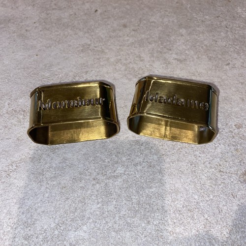 Vintage brass napkin rings - vintage,